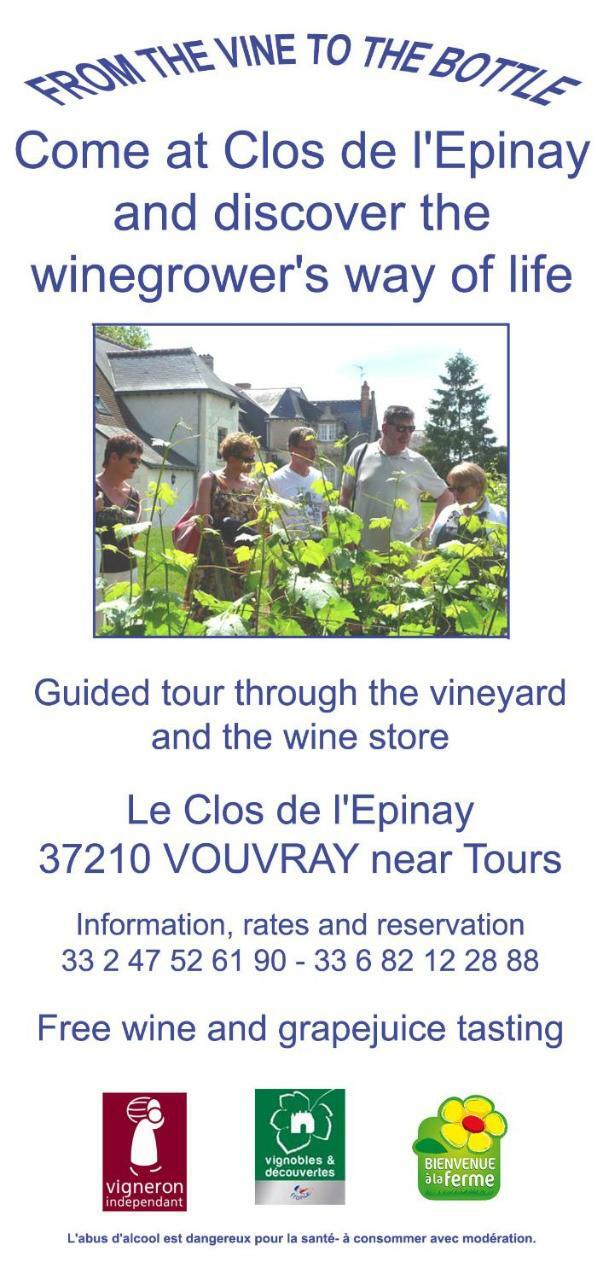 Au Clos De L'Epinay Vouvray Exteriör bild